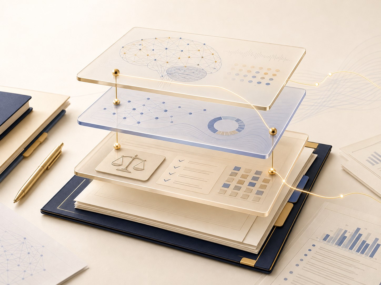 Layered clinical-to-legal framework over documents